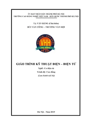 Giáo Trình Kỹ Thuật Điện Tử Cơ Điện Tử Cao Đẳng