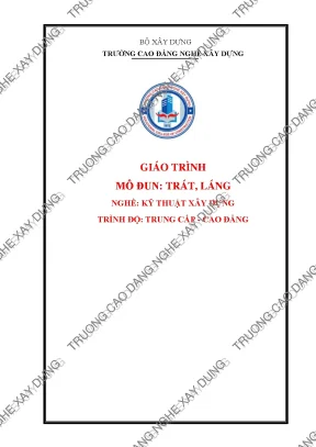 Giáo trình trát láng chuẩn - Kỹ thuật xây dựng cơ bản