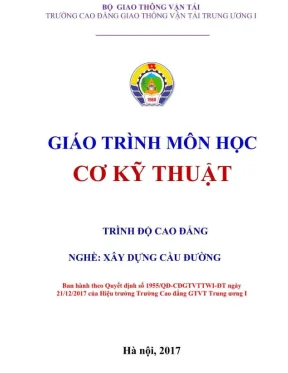 Giáo trình Cơ kỹ thuật ngành Lắp đặt cầu Trung cấp
