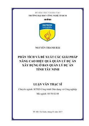 Giải pháp nâng cao hiệu quả quản lý dự án xây dựng tại
