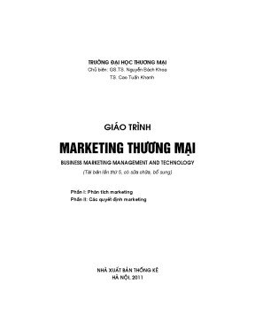 Giáo Trình Marketing Thương Mại: Quản Trị Kinh Doanh và