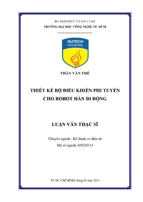 Thiết Kế Bộ Điều Khiển Phi Tuyến Cho Robot Hàn Di Động