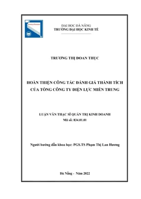 Đánh giá thành tích tại EVNCPC: Luận văn Thạc sĩ QTKD