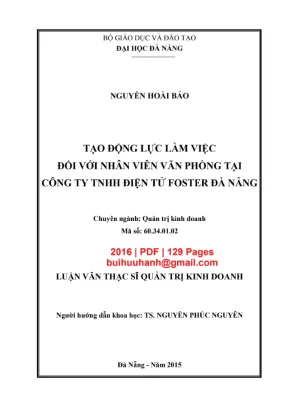 Luận văn QTKD: Tạo động lực làm việc cho nhân viên
