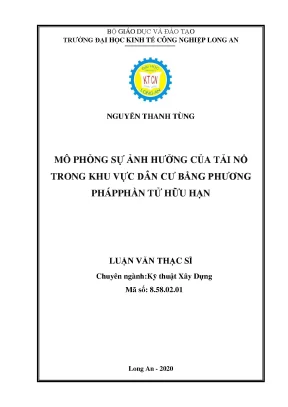 Mô phỏng ảnh hưởng của tải nổ trong khu dân cư bằng