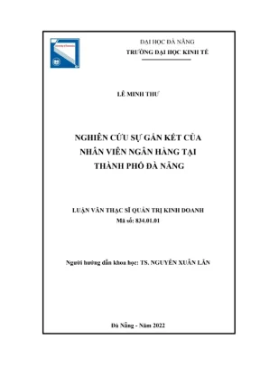 Luận văn: Sự gắn kết nhân viên ngân hàng Đà Nẵng