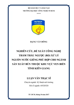 Công Nghệ Thẩm Thấu Ngược RO Xử Lý Nước Giếng Cho Ngành