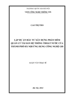 Phần mềm quản lý tài sản hệ thống thoát nước Hà Nội ứng