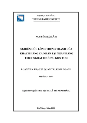 Luận văn: Lòng trung thành KH tại Vietcombank Kon Tum