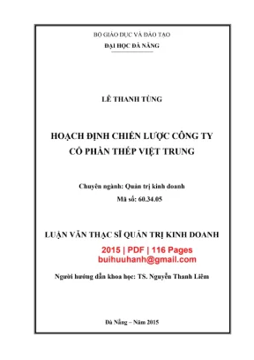 Luận văn: Hoạch định chiến lược công ty Thép Việt Trung