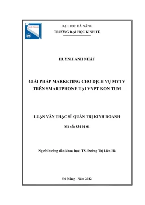 Luận văn: Marketing dịch vụ MyTV tại VNPT Kon Tum