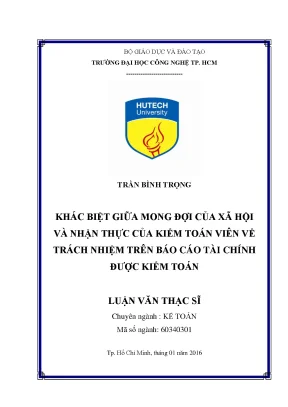 Khác Biệt Giữa Mong Đợi Của Xã Hội Và Nhận Thức Của Kiểm