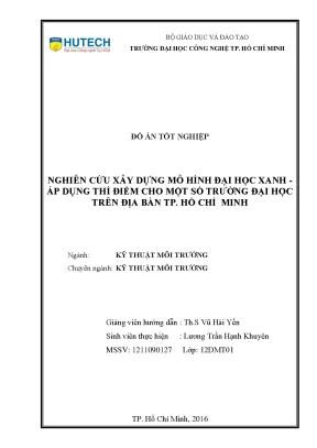 Mô Hình Đại Học Xanh: Nghiên Cứu và Ứng Dụng Tại TP.Hồ