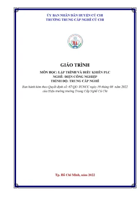Giáo Trình Lập Trình PLC Nghề Điện Công Nghiệp Trung Cấp