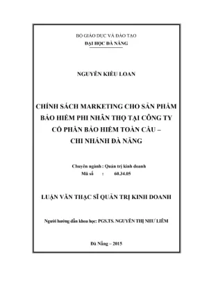 Luận văn: Chính sách marketing bảo hiểm phi nhân thọ