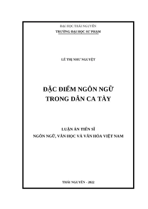 Đặc Điểm Ngôn Ngữ Dân Ca Tày: Nghiên Cứu và Phân Tích