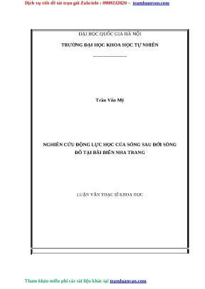 Nghiên cứu động lực học sóng tại bãi biển Nha Trang
