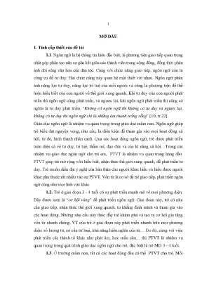 Phát triển vốn từ cho trẻ mẫu giáo 3-4 tuổi qua hoạt