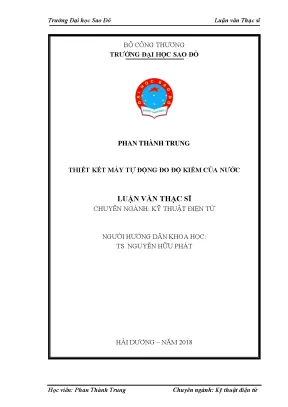 Thiết Kế Máy Đo Độ Kiềm Nước Tự Động