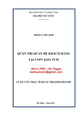 Luận văn thạc sĩ: Quản trị quan hệ khách hàng tại VNPT