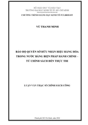 Bảo vệ quyền sở hữu nhãn hiệu hàng hóa tại Việt Nam: Từ