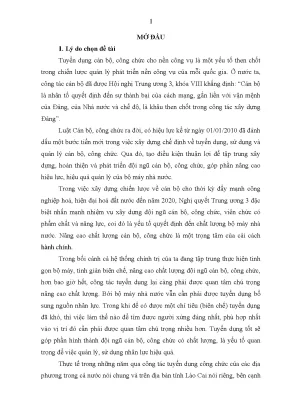 Tuyển Dụng Công Chức Tại Các Cơ Quan Chuyên Môn Tỉnh Lào Cai