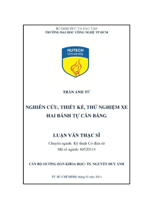 Nghiên cứu và thiết kế xe hai bánh tự cân bằng