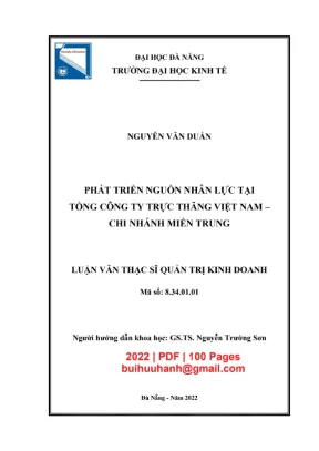 Luận văn: Phát triển nguồn nhân lực tại VNH Central