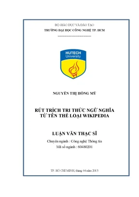 Rút Trích Tri Thức Ngữ Nghĩa Từ Wikipedia: Luận Văn Thạc