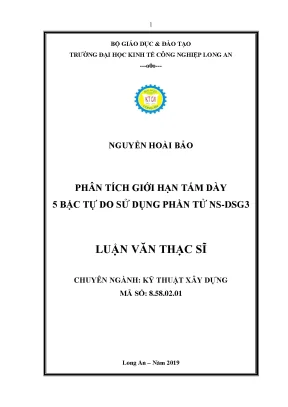 Phân Tích Giới Hạn Tấm Dày 5 Bậc Tự Do Bằng Phương Pháp