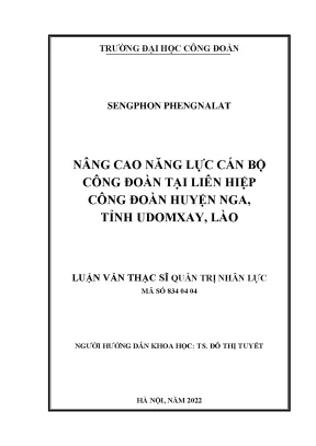 Nâng cao năng lực cán bộ Công đoàn huyện Nga, Lào