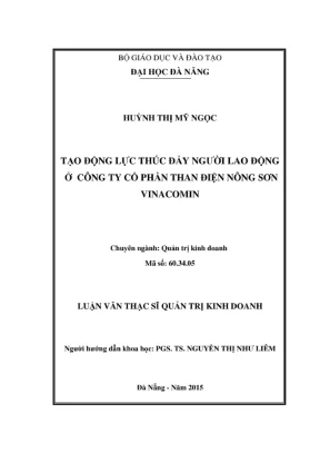 Luận văn thạc sĩ: Tạo động lực cho người lao động