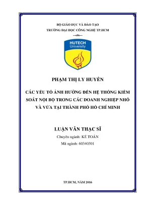 Các yếu tố ảnh hưởng đến kiểm soát nội bộ trong doanh