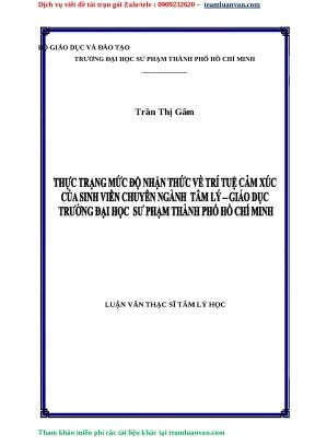 Nhận Thức Về Trí Tuệ Cảm Xúc Của Sinh Viên Tâm Lý Giáo