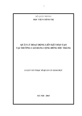 Quản lý hoạt động tổ chuyên môn tại trường trung học cơ