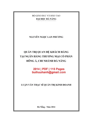 Luận văn Quản trị quan hệ khách hàng tại DongA Bank