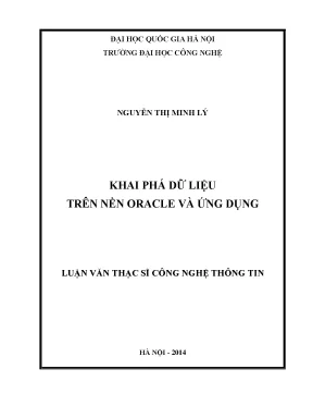 Khai Phá Dữ Liệu Trên Nền Tảng Oracle: Ứng Dụng Trong