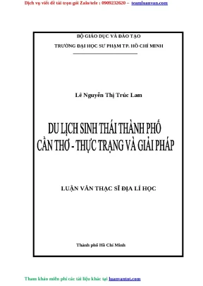 Khám Phá Du Lịch Sinh Thái Tại Cần Thơ
