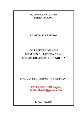 Luận văn: Hình ảnh điểm đến du lịch Đà Nẵng (2014)