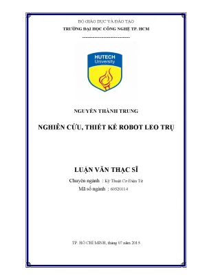 Nghiên cứu thiết kế robot leo trụ trong kỹ thuật cơ điện tử