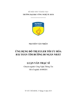 Ứng dụng đồ thị Euler tối ưu đường đi ngắn nhất