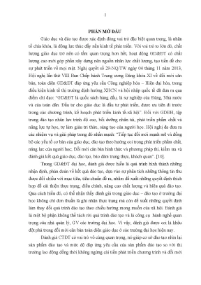 Đánh Giá Chương Trình Đào Tạo Cử Nhân Giáo Dục Thể Chất