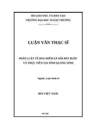 Nghiên cứu về bảo hiểm xã hội bắt buộc tại Quảng Ninh