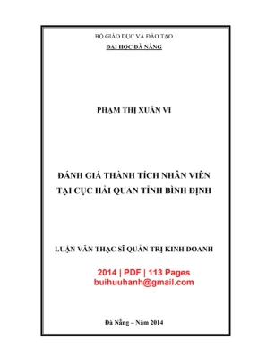 Luận văn: Đánh giá thành tích nhân viên Cục Hải quan