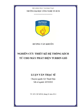 Nghiên cứu thiết kế hệ thống kích từ cho máy phát điện