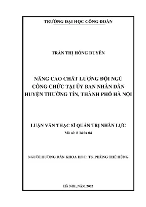 Nâng cao chất lượng công chức huyện Thường Tín, Hà Nội