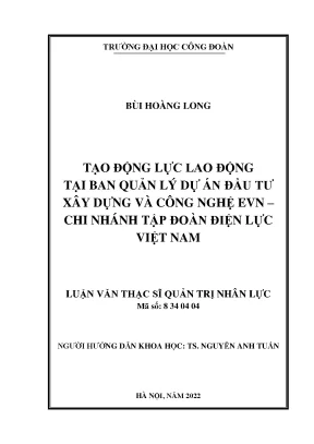 Tạo Động Lực Lao Động Hiệu Quả Tại EVN