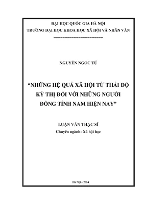 Hệ quả xã hội từ thái độ kỳ thị đối với người đồng tính nam