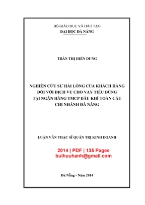 Luận văn: Hài lòng khách hàng vay tiêu dùng tại GPBank