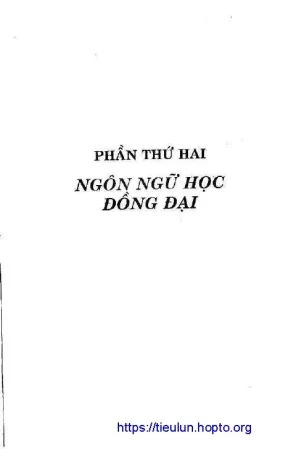 Giáo Trình Ngôn Ngữ Học Đại Cương Phần 2 - Tài Liệu Học